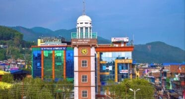 The hillsides around Dharan are filling up with hotels and parks